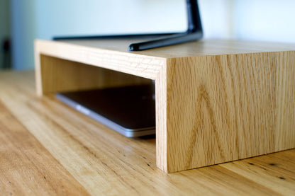 Wood Monitor Stand | American Oak