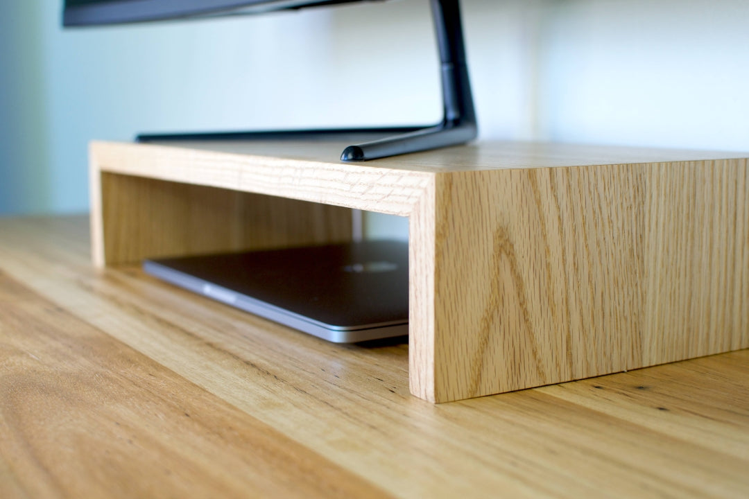 Wood Monitor Stand | American Oak