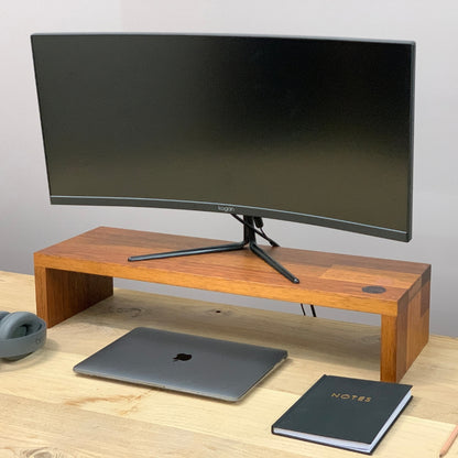 Wood Monitor Stand | Merbau