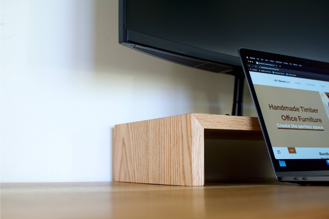 Wooden monitor stand