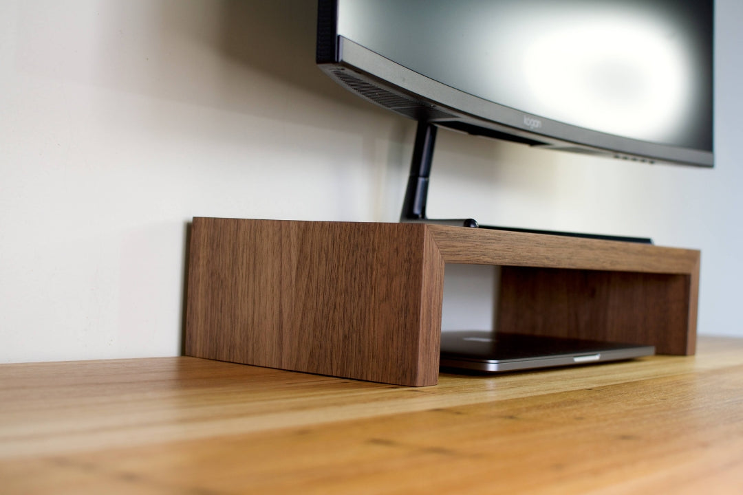 Wood Monitor Stand | Walnut